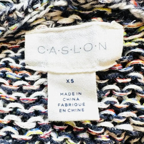 CASLON Women Long Sleeve Open Front Knit Multi-Colored Cardigan Sweater Size XS - Picture 10 of 12